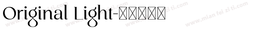 Original Light字体转换
